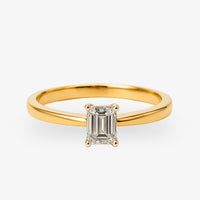 Ring Modell Ava – 585er Gelbgold mit 0,51 ct Diamant in Smaragd-Schliff