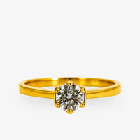 Ring Lucia – 585er Gelbgold mit schwebendem 0,5 ct Brillant