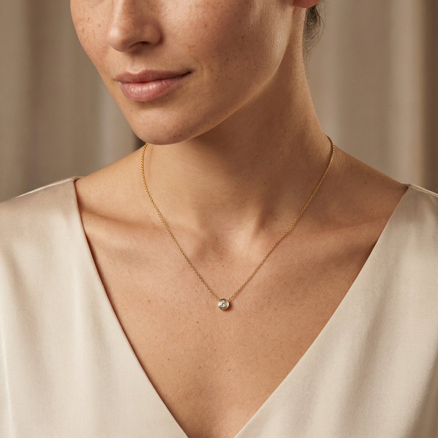 Kette Juliette – 585er Gelbgold mit 0,2 ct Brillant-Anhänger