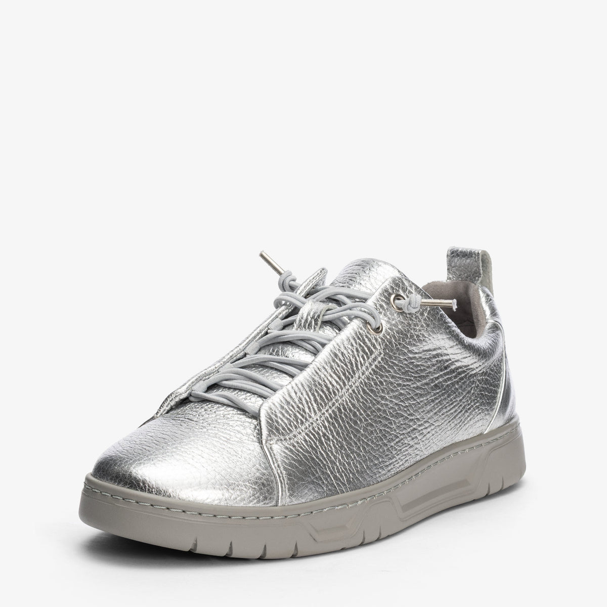 VITAFORM Sneaker Hirschleder Corvatsch in Silber – Produktbild