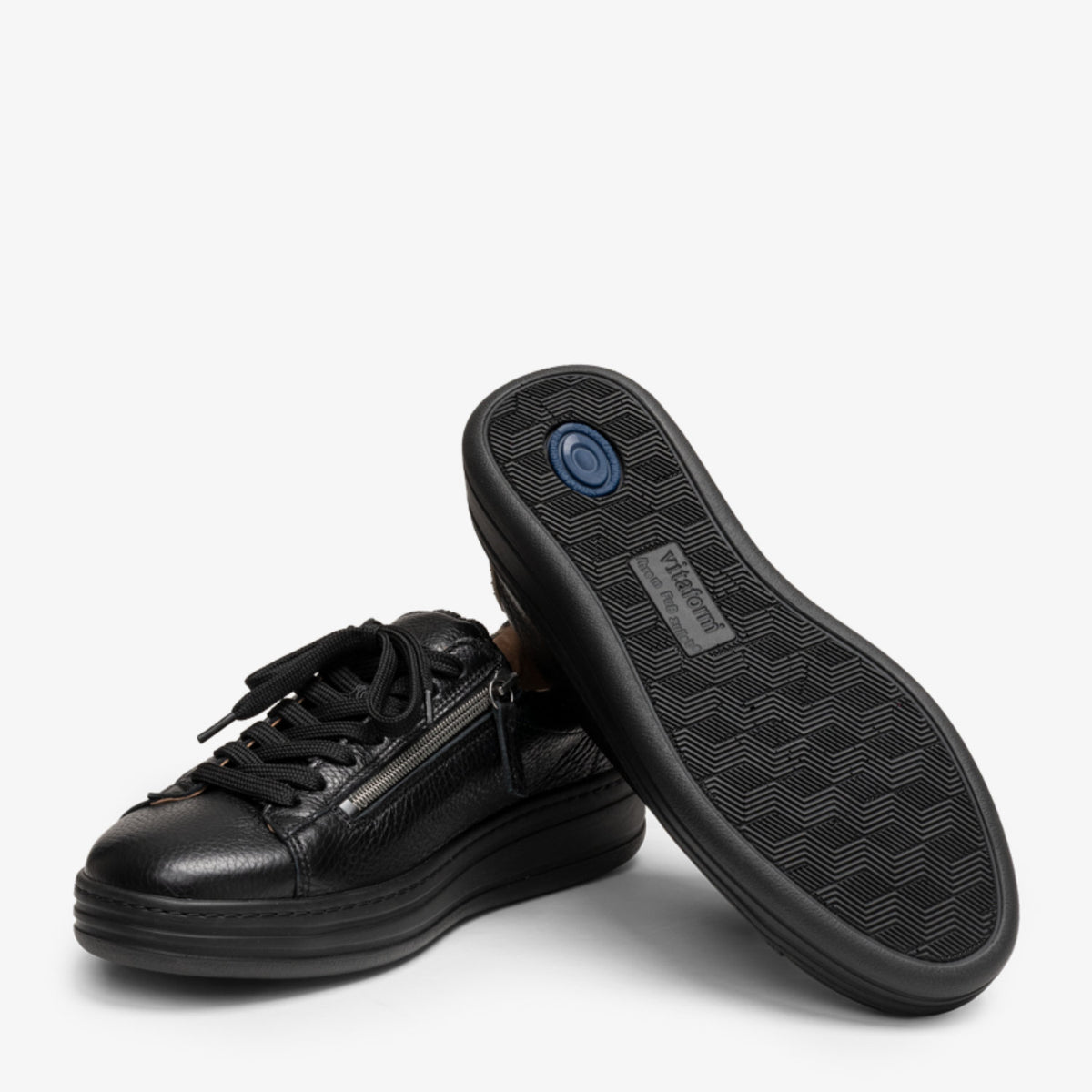 VITAFORM Sneaker Hirschleder Rigi in Schwarz-Leo – Ansicht 2