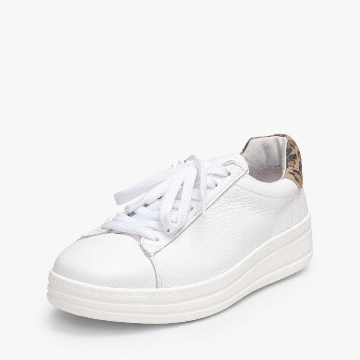 VITAFORM Sneaker Hirschleder Rigi in Weiss-Leo – Ansicht 3