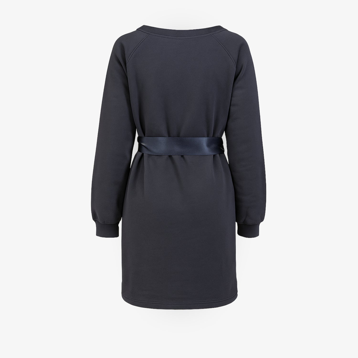 Loungewear Kleid mit Satinband – Sweatkleid in Polarnacht