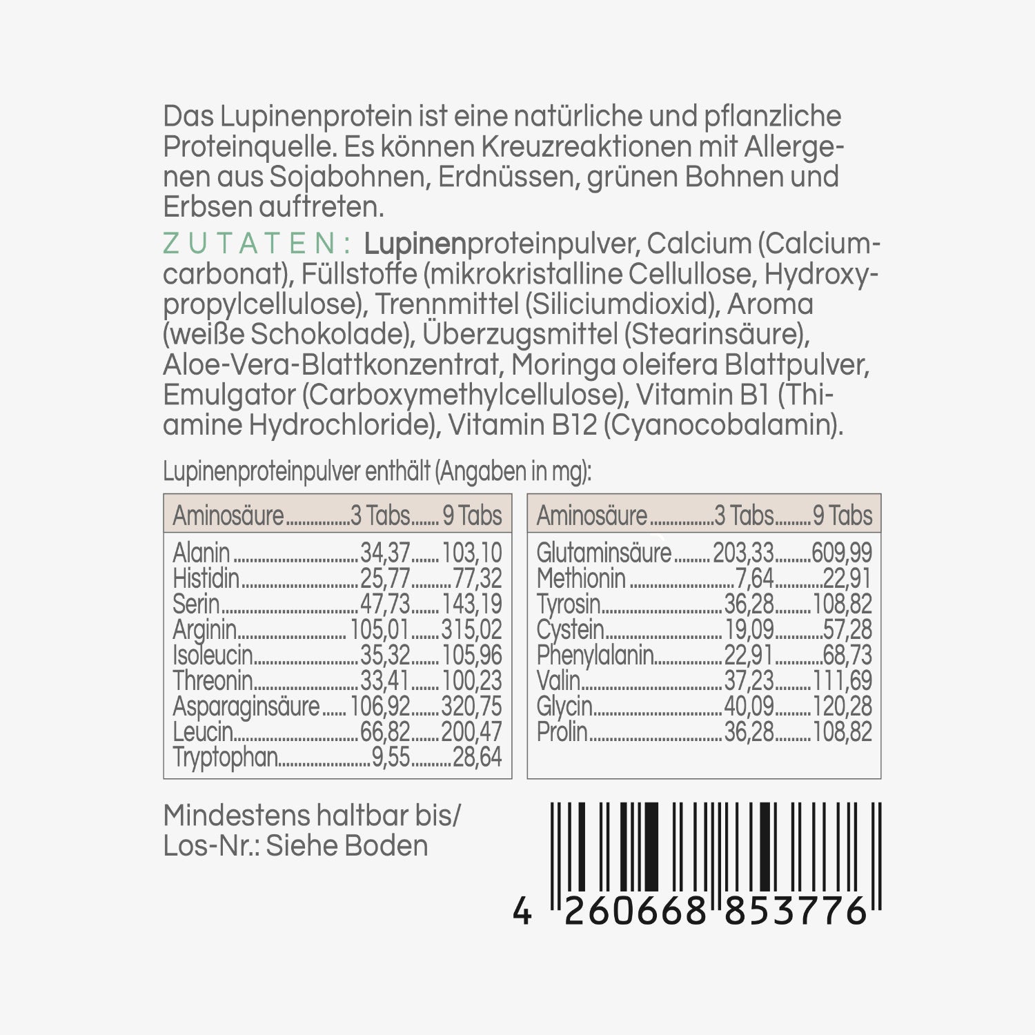 Compresse di aminoacidi LUPINCHEN