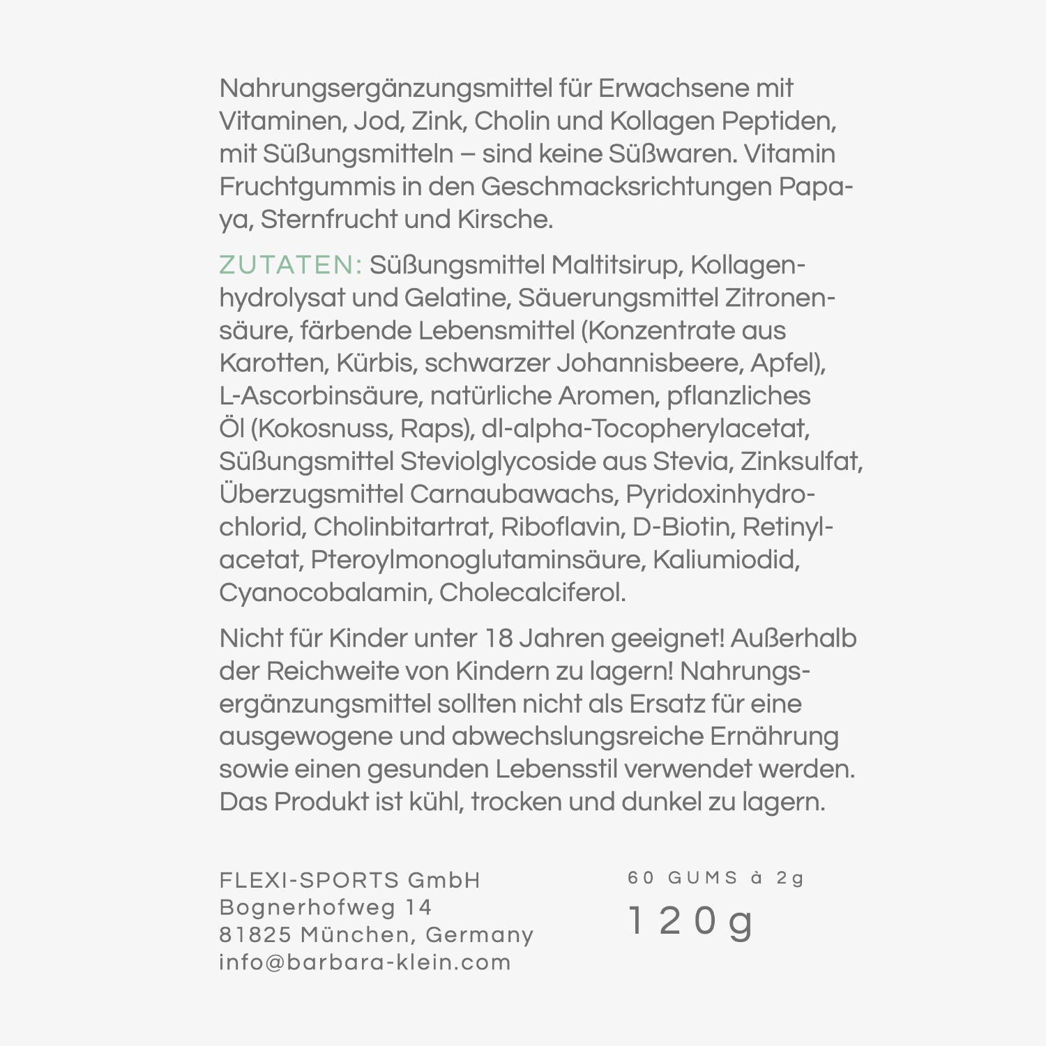 BEAUTY GUMS – 60 Stück
