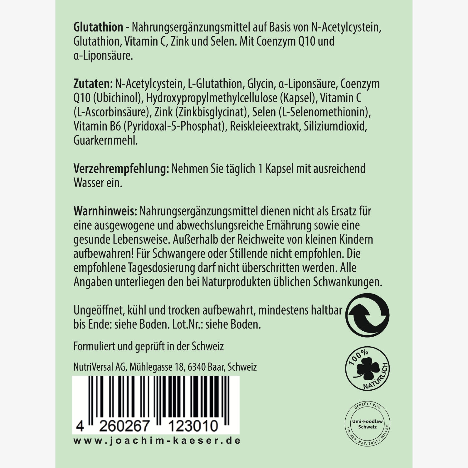 Glutathion+ – 60 Kapseln