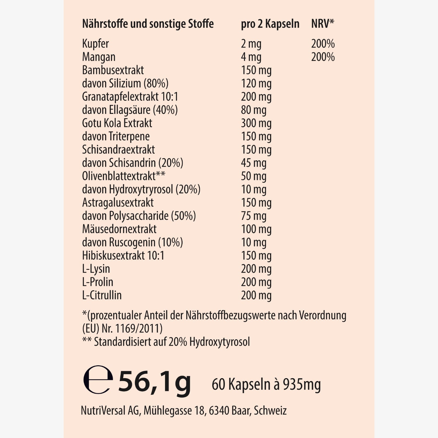 Bindegewebe – Optimal bei sichtbarer Cellulite – 60 Kapseln