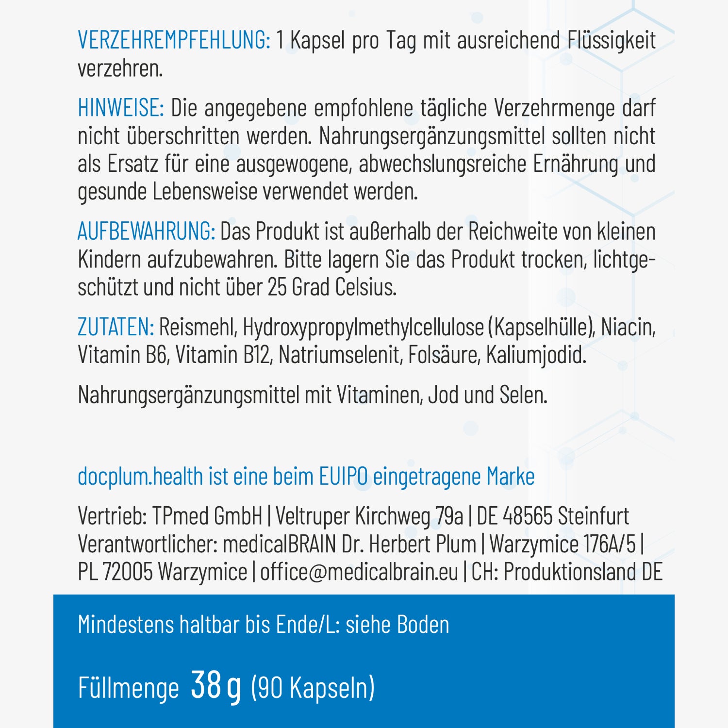 Schilddrüse – 90 Kapseln