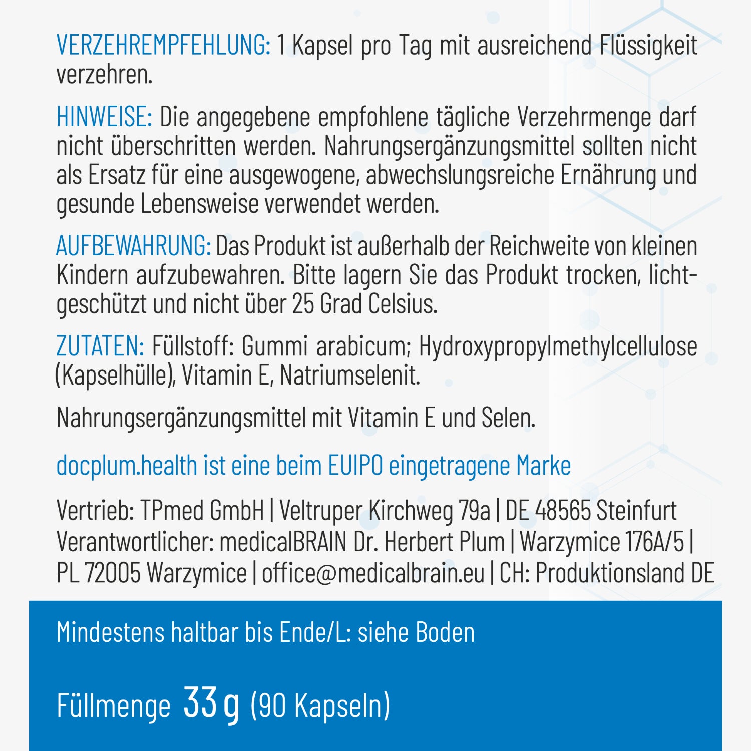 SELEN – 90 Kapseln