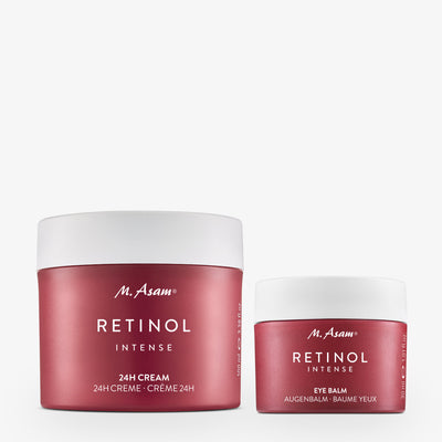 RETINOL INTENSE Set mit 24h Creme und Augenbalsam für umfassende Anti-Aging-Pflege und Hauterneuerung.