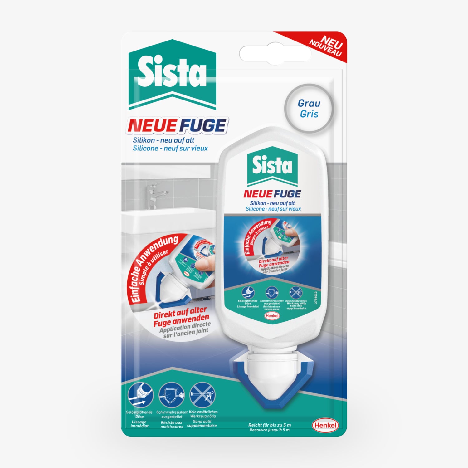 Sista «Neue Fuge» Silikon – einfache Fugenerneuerung ohne Werkzeug