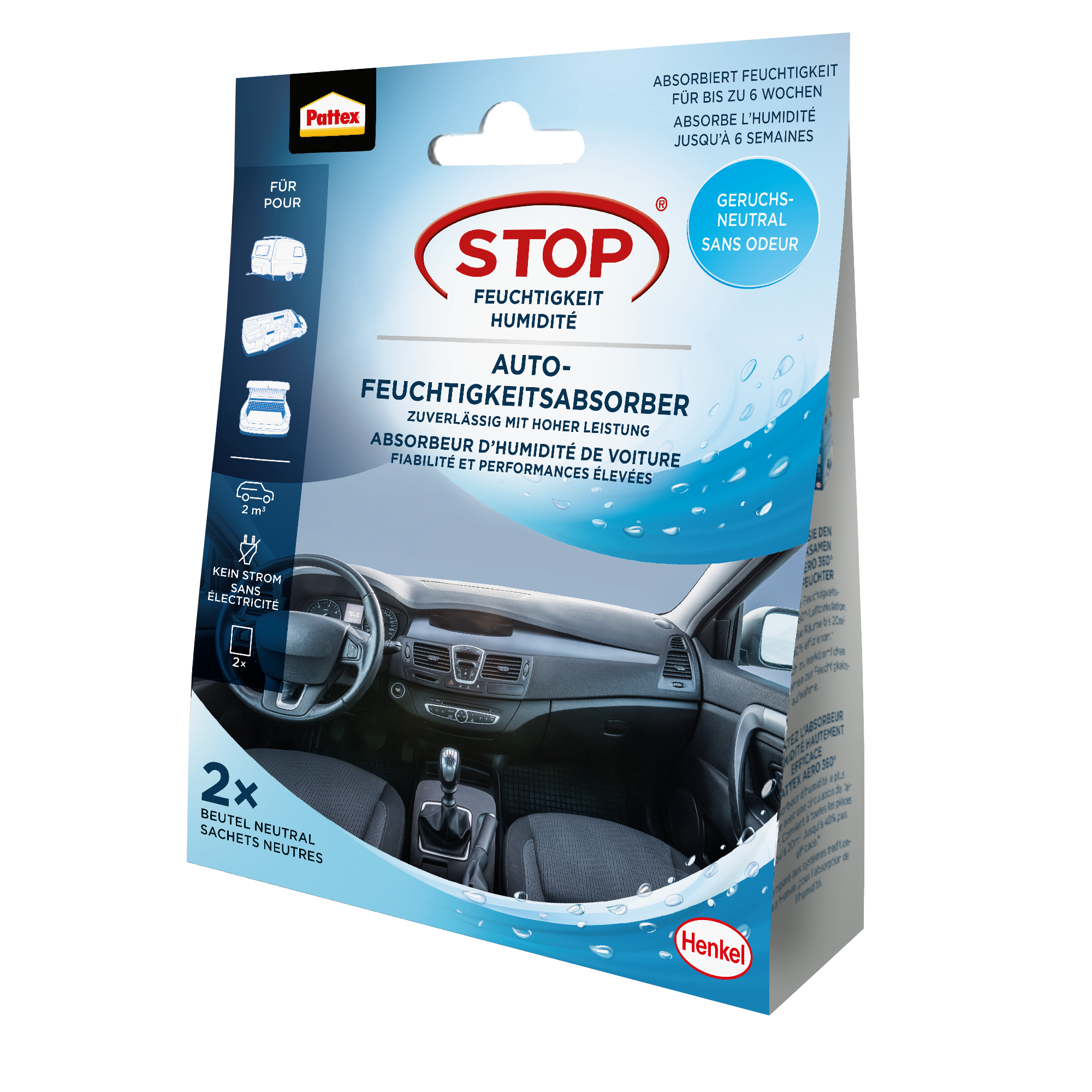 Luftentfeuchter Auto-Sachets – 2 x 50 ml