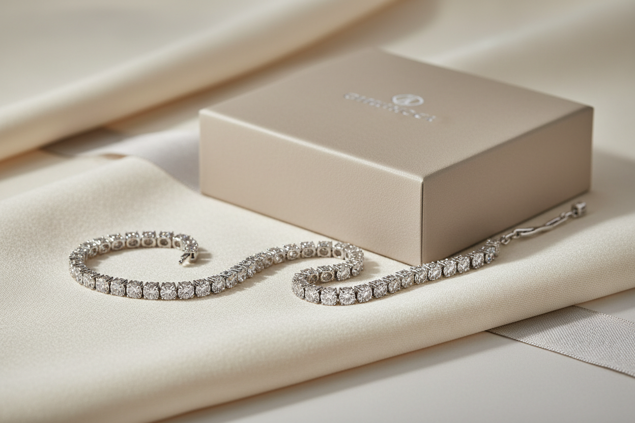 schmuckgeschenke neutral mit tennisarmband