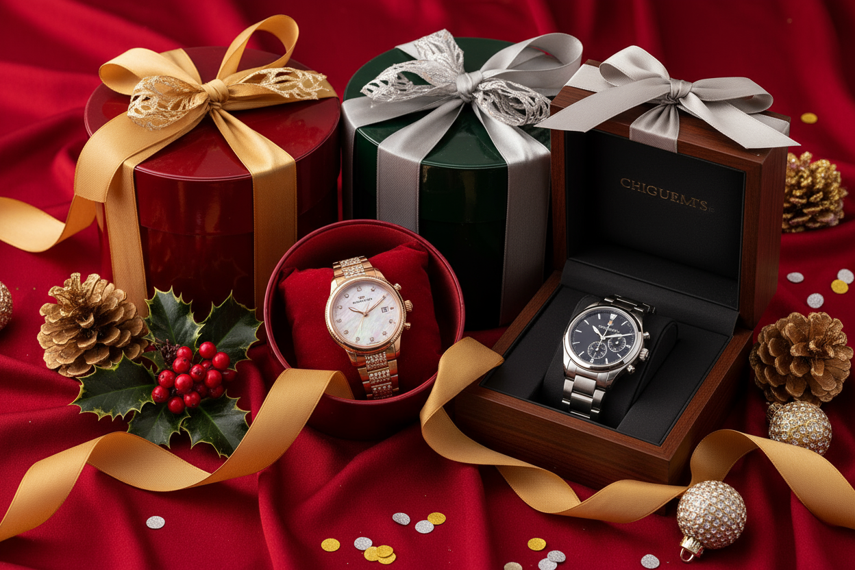 Uhren geschenke roter hintegrund